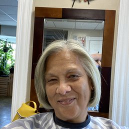 Finished cut and keratin treatment