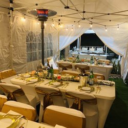 King and Queen Party Rentals - Sneak peek a day before the event....waiting for a backdrop..