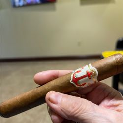 Ambassador Fine Cigars - Smoking a Red Anchor Admiral Cigar