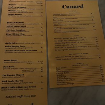Canard - Menu - Wine Bars Near Me - Portland, Oregon Canard - Menu - Wine Bars Near Me - Portland, Oregon