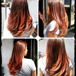 Salon Gabriel Anthony - Actual client. Rose/gold sombré.