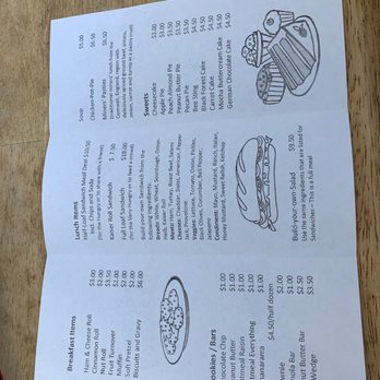 Gold Camp Bakery - To go menu.  Pretty much the same as the dine in. - Bakeries Near Me - Victor, Colorado