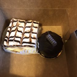 Burnet Bakery & Deli - Napoleon and chocolate mousse bomb