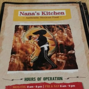 Nana's Kitchen - Front of menu - Mexican Near Me - Tucson, Arizona Nana's Kitchen - Front of menu - Mexican Near Me - Tucson, Arizona