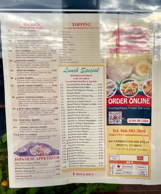 Menu photo 4 Asian Bistro Ramen Noodle Bristol, CT Menu photo 4 Asian Bistro Ramen Noodle Bristol, CT