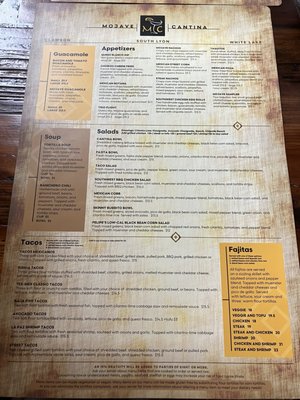 Menu photo 1 Mojave Cantina South Lyon, MI Menu photo 1 Mojave Cantina South Lyon, MI