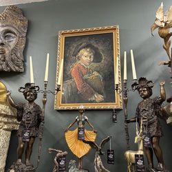 Casa San Angel Antiques And Collectibles - BLACKAMOOR CANDLE HOLDERS