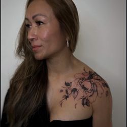 Lions Den Tattoo Studio - Floral tattoo by Ami at Lions Den tattoo