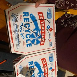 Domino's Pizza - Pizza boxes with a heart, smiley face, and the words "hope you're all doing fine!!" on it