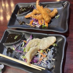 Thai Spicy - Gyoza and shrimp tempura