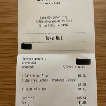 Cafe 86 - Desserts Near Me - Union City, California