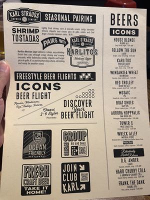 Menu photo 1 Karl Strauss Brewing Company Temecula, CA
