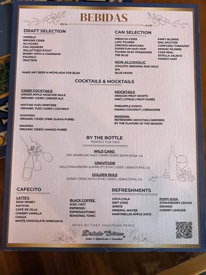 Menu photo 5 Distrito Catorce Los Angeles, CA