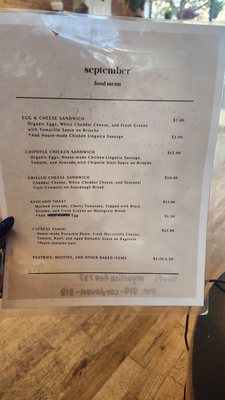 Menu photo 4 September Brooklyn, NY