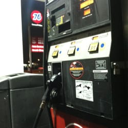 Tony's 76 Unocal Service Station - The fuel center, with the epic background