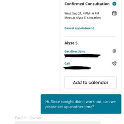 Joe’s Landscaping - Scheduled Appointment
