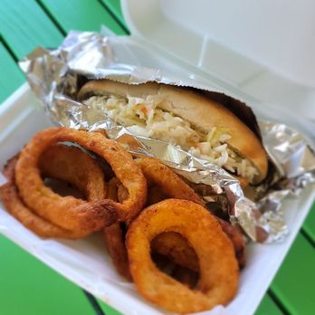MB's Tiki Hut - Fish w/slaw Side onion rings - Burgers Near Me - Ocklawaha, Florida
