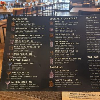 Chinitas - Drink menu - Sushi Bars Near Me - Henderson, Nevada