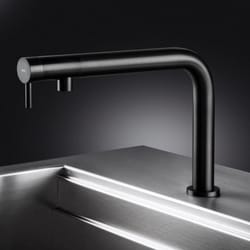 Studio IL Bagno - The Nemo kitchen sink faucet in black steel by MGS.  Italian design coupled with Swiss engineering results in stunning qualit...