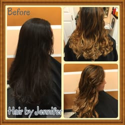 Jennifer at J&B Salon Studio - Balayage/ombré on virgin dark brown hair