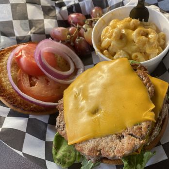The Tri-Tipery - Smash burger with Mac n cheese - Sandwiches Near Me - Ballico, California