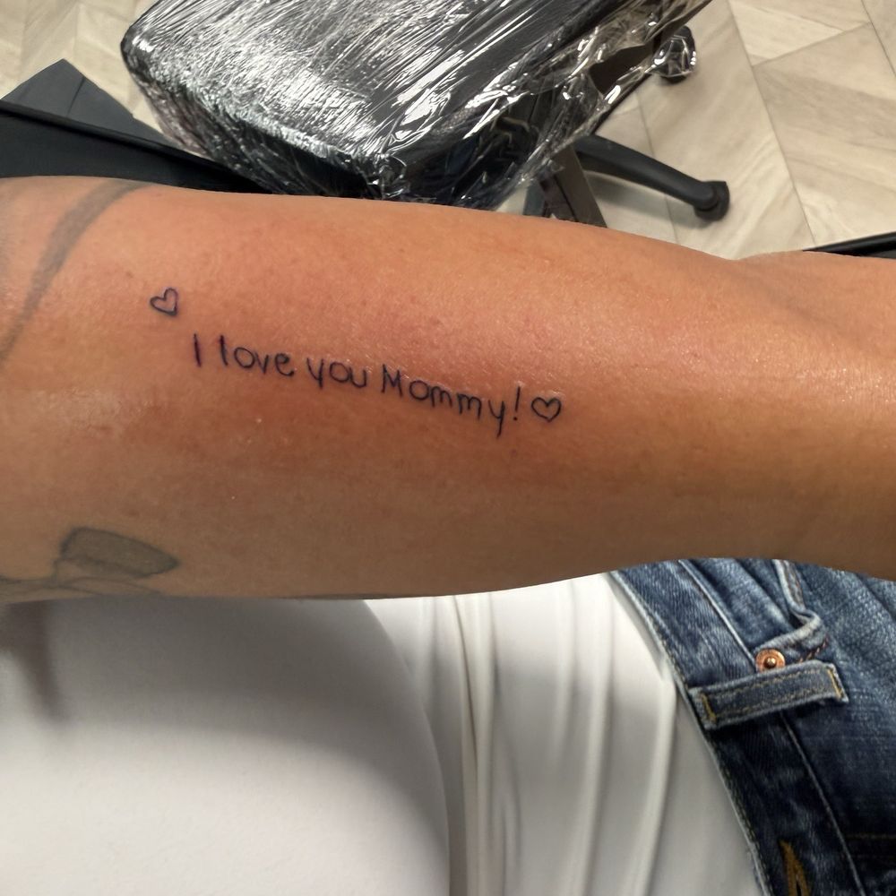 Rock Bottom Tattoo Studio - My tattoo of my daughter's note. - Tattoo Near Me - San Diego, California