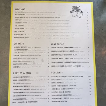 Lucy's - Menu - New American Near Me - Auburn, Alabama