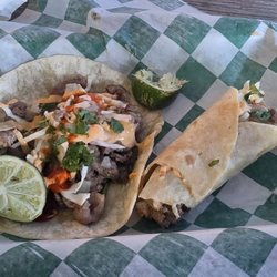 The chili lime steak tacos (with flour tortillas). I couldn't even wait before I took the picture!