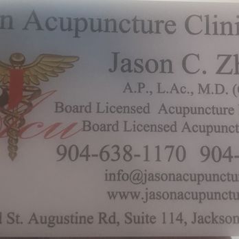 Jason Acupuncture Clinic - Business Card - Acupuncture Near Me - Jacksonville, Florida