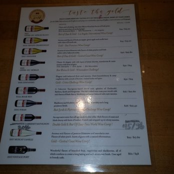 Eberle Winery - Tasting menu - Wineries Near Me - Paso Robles, California