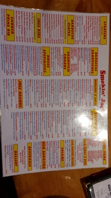 Menu photo 6 Smokin' Joe's Ribhouse Rogers, AR