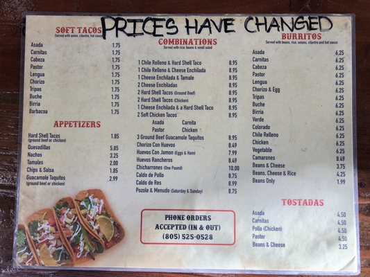 Menu photo 5 La Terraza Santa Paula, CA