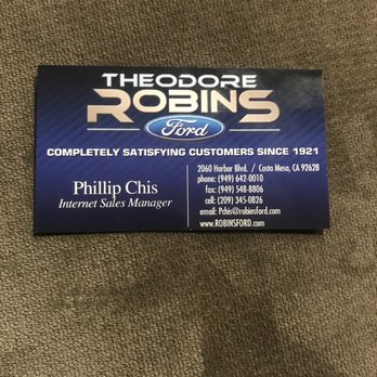Theodore Robins Ford  - Internet Sales Manager - Car Dealers Near Me - Costa Mesa, California