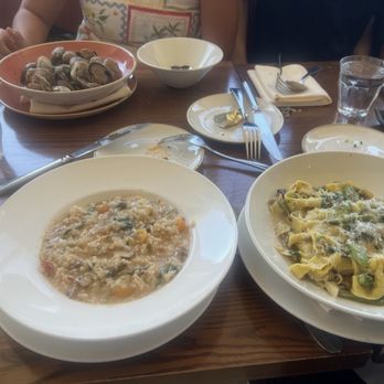 Scoma's of Sausalito - Peartini! Lobster Risotto & fettuccine - (clams in the background) - Seafood Near Me - Sausalito, California Scoma's of Sausalito - Peartini! Lobster Risotto & fettuccine - (clams in the background) - Seafood Near Me - Sausalito, California