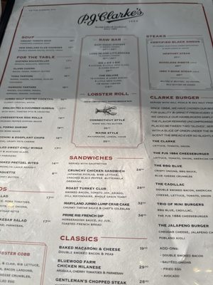Menu photo 6 P.J. Clarke's New York, NY Menu photo 6 P.J. Clarke's New York, NY