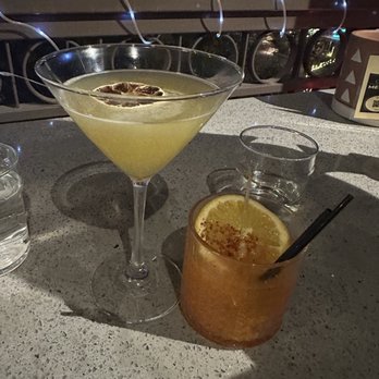 Sotol Modern Cocktail Kitchen - Sunset tini and Mango My Life - Cocktail Bars Near Me - Gilbert, Arizona