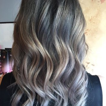 Eclipse Salon - From black and brassy damaged ombre to this beautiful grey and a hint of blonde and purple - Hair Salons Near Me - San Francisco, California Eclipse Salon - From black and brassy damaged ombre to this beautiful grey and a hint of blonde and purple - Hair Salons Near Me - San Francisco, California