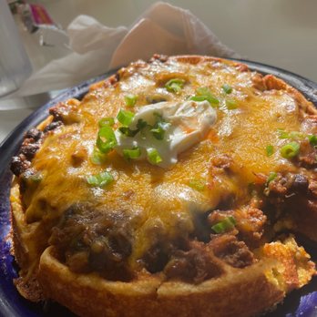 Cafe 222 - Chili Chili and Cornbread Waffle - Breakfast & Brunch Near Me - San Diego, California
