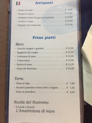 Menu photo 1 Nostromo Viareggio, LU