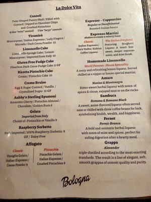 Menu photo 8 Bologna Rochester, MI