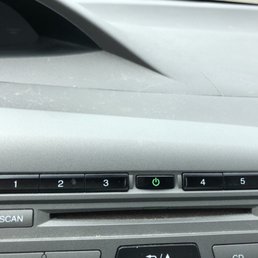 Hard to see in the photo, but cup ring stains with dog hair stuck to them are still visible....