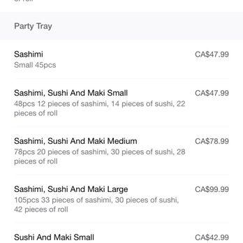 VIPS Sushi - Google menu (outdated) - Japanese Near Me - Toronto, Ontario