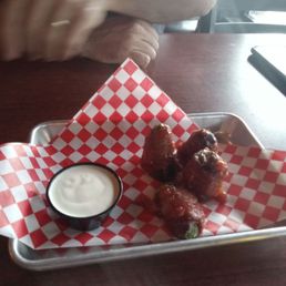 Piglettes-jalepenos stuffed with pulled pork, wrapped in bacon and deep fried. Served with choice of Ranch.