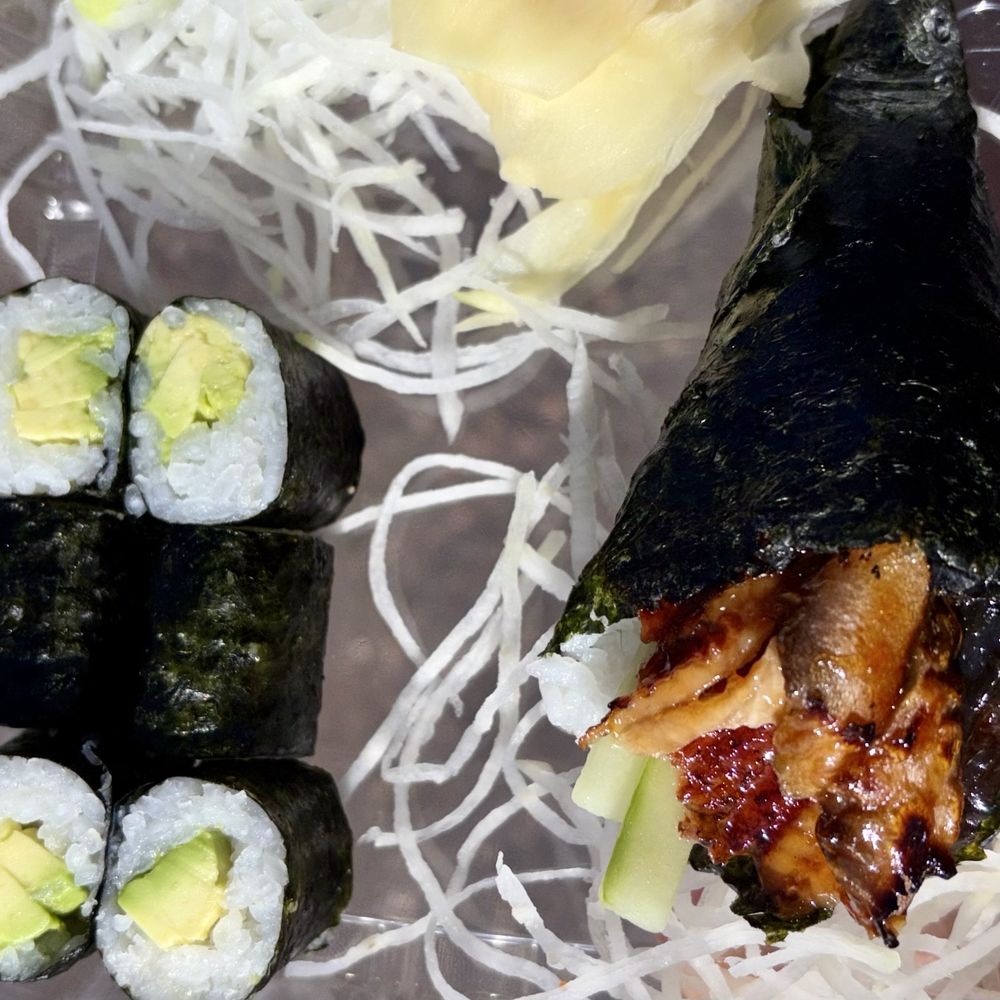 Nana Sushi Thai - Avocado roll and Eel hand roll - Sushi Bars Near Me - Evergreen, Colorado