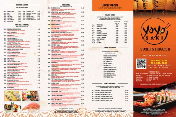 Menu photo 1 Yoyo Saki McComb, MS