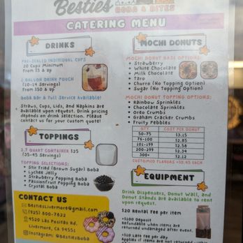 Besties Boba & Bites - Catering menu - Coffee & Tea Near Me - Livermore, California Besties Boba & Bites - Catering menu - Coffee & Tea Near Me - Livermore, California