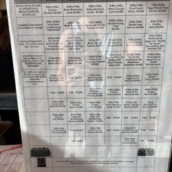 Kalihi Branch YMCA - Class schedule for January 2025