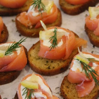 Culinary Artz Catering - Smoked Salmon Pinwheels on Croustade with Lemon Supreme and Dill - Caterers Near Me - Fort Lauderdale, Florida Culinary Artz Catering - Smoked Salmon Pinwheels on Croustade with Lemon Supreme and Dill - Caterers Near Me - Fort Lauderdale, Florida