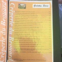 Creperie Le Brouard - Menu crêpes salées