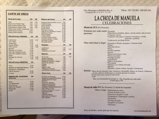 Menu photo 3 La Choza de Manuela Bormujos, SE